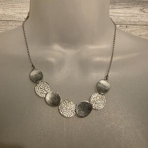 Elegant Silver Necklace with Crystal Accents